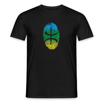 Z Imazighen Fingerabdruck - Männer T-Shirt - Schwarz - Vorne - AI Model Male 178 light (178cm)
