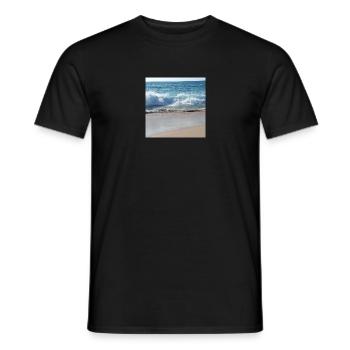Bølger - Mænd T-shirt - sort - Foran - AI Model Male 178 light (178cm)