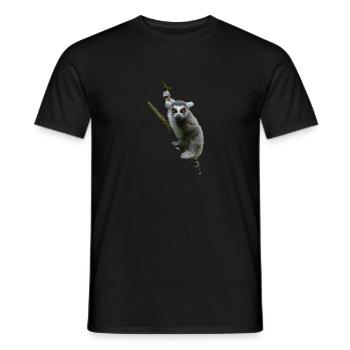 Lemur ring-tailed lemur Madagascar - Men's T-Shirt - black - Front - AI Model Male 178 light (178cm)