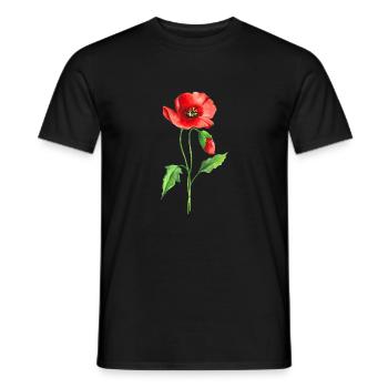 Flower - Men's T-Shirt - black - Front - AI Model Male 178 light (178cm)