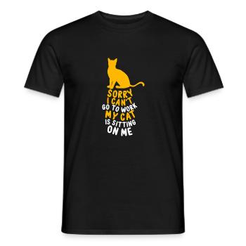 Sorry I can't go to work - Men's T-Shirt - black - Front - AI Model Male 178 light (178cm)