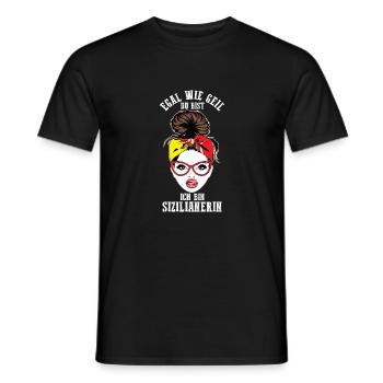 Sicilia Sizilianer Sizilianisches Sizilianerin Siz - Männer T-Shirt - Schwarz - Vorne - AI Model Male 178 light (178cm)