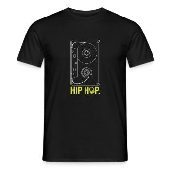 Oldschool Music Hip-Hop Kassette - Männer T-Shirt - Schwarz - Vorne - AI Model Male 178 light (178cm)