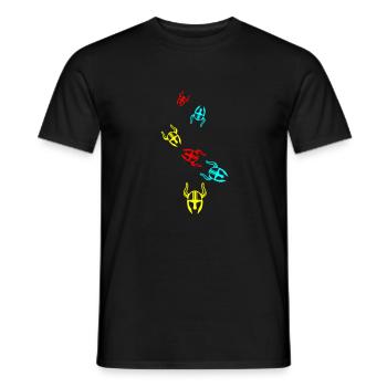 Viking Helmet - Men's T-Shirt - black - Front - AI Model Male 178 light (178cm)