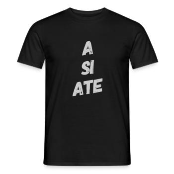 A SI ATE. Merveilleux NOUVEAU design par Maximum Design !! - T-shirt homme - noir - Devant - AI Model Male 178 light (178cm)