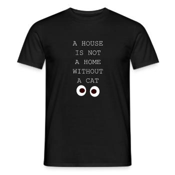 Funny Cat Sayings gifts for cat lovers - Men's T-Shirt - black - Front - AI Model Male 178 light (178cm)
