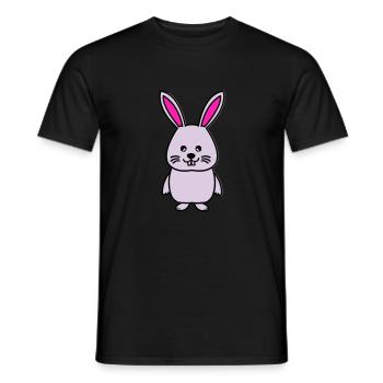 hase comic - Männer T-Shirt - Schwarz - Vorne - AI Model Male 178 light (178cm)