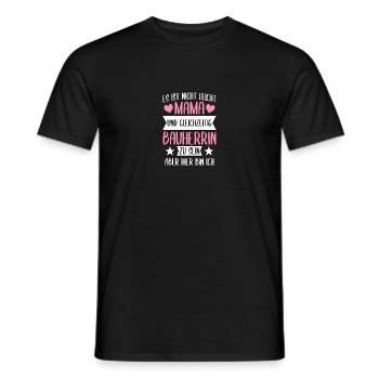 Mama und Bauherrin Richtfest - Männer T-Shirt - Schwarz - Vorne - AI Model Male 178 light (178cm)