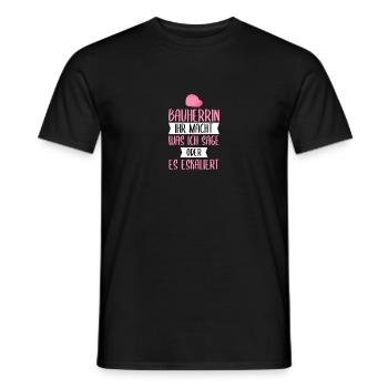Bauherrin Richtfest Hausbau - Männer T-Shirt - Schwarz - Vorne - AI Model Male 178 light (178cm)