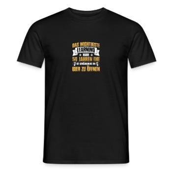 Learning 50. Hochzeitstag Goldene Hochzeit - Männer T-Shirt - Schwarz - Vorne - AI Model Male 178 light (178cm)