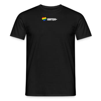 LGBTQIA+ Regenbogen - Männer T-Shirt - Schwarz - Vorne - AI Model Male 178 light (178cm)