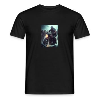 Zombie BIker1 - Men's T-Shirt - black - Front - AI Model Male 178 light (178cm)