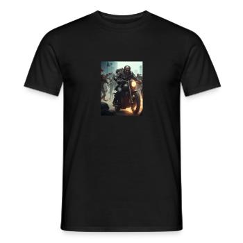 Zombie Biker2 - Männer T-Shirt - Schwarz - Vorne - AI Model Male 178 light (178cm)