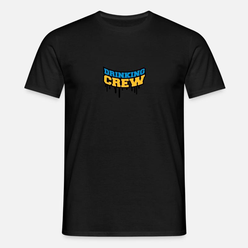 Drinking Crew Graffiti - Männer T-Shirt - Schwarz