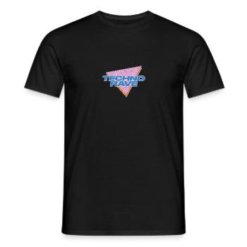 TECHNO RAVE - Männer T-Shirt - Schwarz - Vorne - AI Model Male 178 light (178cm)