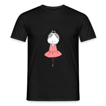ballerina - Men's T-Shirt - black - Front - AI Model Male 178 light (178cm)