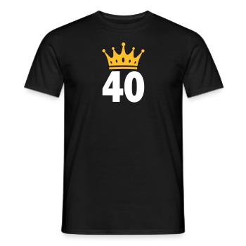 40 couronnes 40 ans 40 ans - T-shirt homme - noir - Devant - AI Model Male 178 light (178cm)