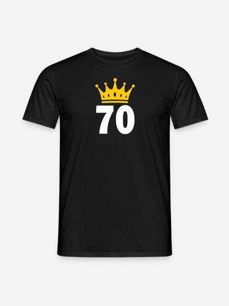 70 Krone 70 cumpleaños 70 años - Camiseta hombre - negro