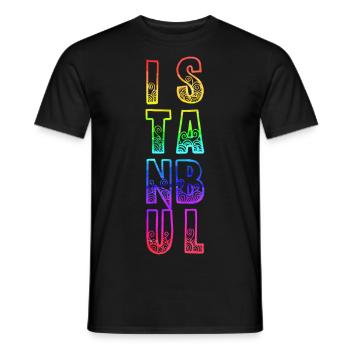 istanbul rs regenbogen - Männer T-Shirt - Schwarz - Vorne - AI Model Male 178 light (178cm)
