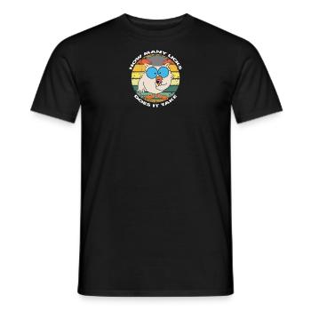 Funny How Many Licks Does It Take - Men's T-Shirt - black - Front - AI Model Male 178 light (178cm)