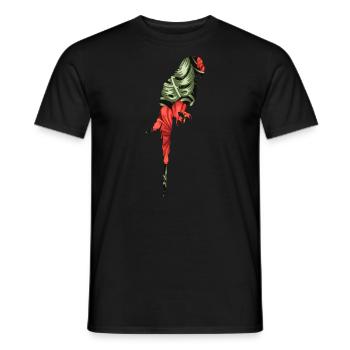 Blumen Vogel Exotisches Tier Geschenk Ara Papagei - Männer T-Shirt - Schwarz - Vorne - AI Model Male 178 light (178cm)