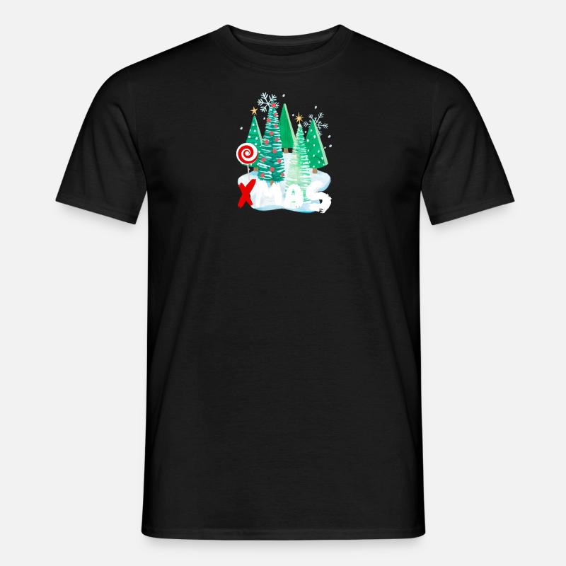 Xmas Tannenbaum Design - festliche Geschenkidee - Männer T-Shirt - Schwarz