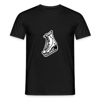 Schlittschuh - Männer T-Shirt - Schwarz - Vorne - AI Model Male 178 light (178cm)