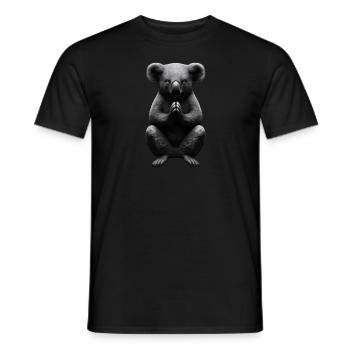 Betender Koala Buddha - Männer T-Shirt - Schwarz - Vorne - AI Model Male 178 light (178cm)