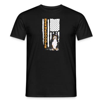 Chien Bernedoodle - T-shirt homme - noir - Devant - AI Model Male 178 light (178cm)