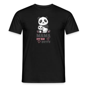 Mama ist die Beste Panda - Männer T-Shirt - Schwarz - Vorne - AI Model Male 178 light (178cm)