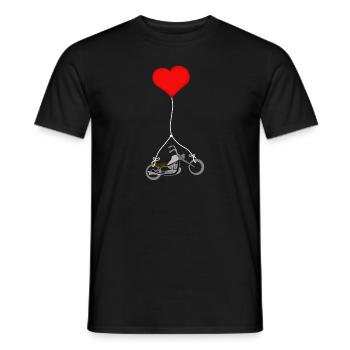 Choppers with heart - Men's T-Shirt - black - Front - AI Model Male 178 light (178cm)