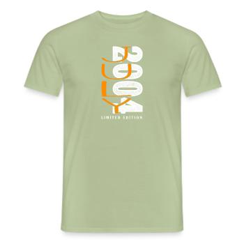 Juli 2004 - Männer T-Shirt - Sage - Vorne - AI Model Male 178 light (178cm)