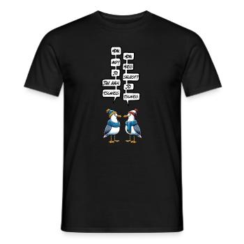Hamburg Möwen Dialekt Norddeutsch Nordsee Lustig - Männer T-Shirt - Schwarz - Vorne - AI Model Male 178 light (178cm)