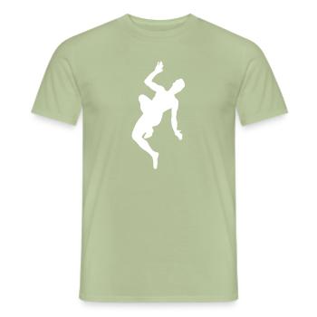Water Blob - Men's T-Shirt - sage - Front - AI Model Male 178 light (178cm)