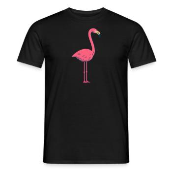 Flamingo Sommer Retro 60er 70er Jahre Vintage - Männer T-Shirt - Schwarz - Vorne - AI Model Male 178 light (178cm)