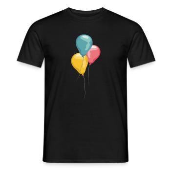 luftballon balloon symbol Logo colors Farben - Männer T-Shirt - Schwarz - Vorne - AI Model Male 178 light (178cm)