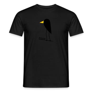 Oiseaux | Drôles de dictons, drôles d’images - T-shirt homme - noir - Devant - AI Model Male 178 light (178cm)