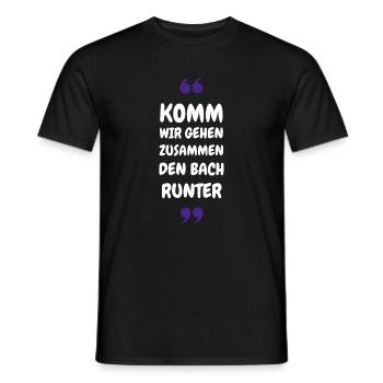 Komm wir gehen zusammen den Bach runter - Männer T-Shirt - Schwarz - Vorne - AI Model Male 178 light (178cm)