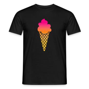 Icecream Eis Sommer Waffel Eisdiele Urlaub Symbol - Männer T-Shirt - Schwarz - Vorne - AI Model Male 178 light (178cm)