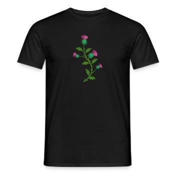 scotland thistle flower - Men's T-Shirt - black - Front - AI Model Male 178 light (178cm)