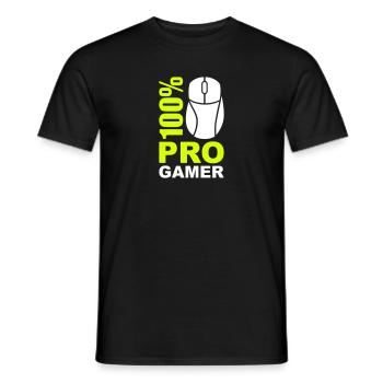 100% Pro Gamer - Männer T-Shirt - Schwarz - Vorne - AI Model Male 178 light (178cm)