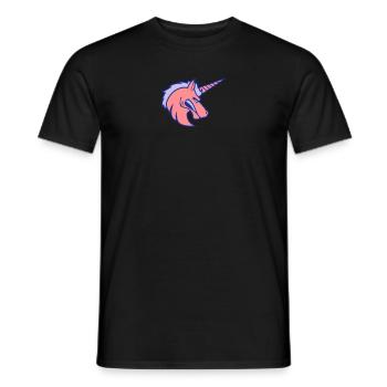 licorne licorne colère étalon publique logo colère - T-shirt homme - noir - Devant - AI Model Male 178 light (178cm)