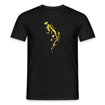 Salamander night - Men's T-Shirt - black - Front - AI Model Male 178 light (178cm)