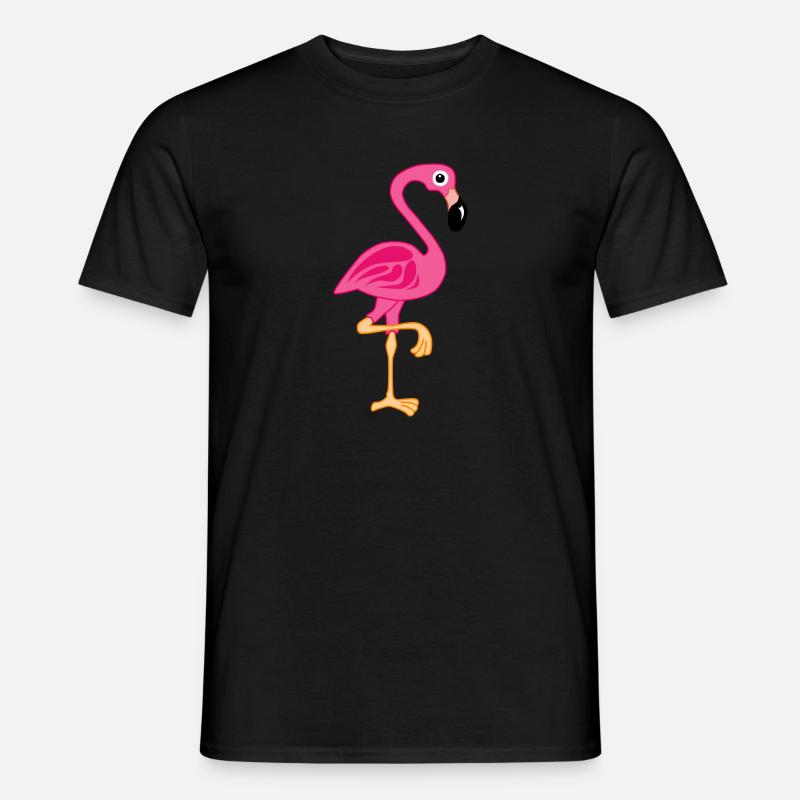Flamingo - Männer T-Shirt - Schwarz
