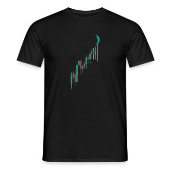 Crypto Trading Hodl Vintage Candlestick Chart To T - Men's T-Shirt - black - Front - AI Model Male 178 light (178cm)