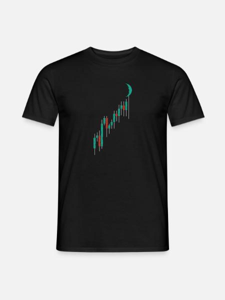 Crypto Trading Hodl Vintage Candlestick Chart To T - Männer T-Shirt - Schwarz