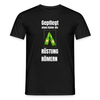 GEPFELGT einen hinter die RÜSTUNG RÖMERN - Männer T-Shirt - Schwarz - Vorne - AI Model Male 178 light (178cm)