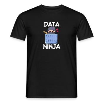 Data Ninja - Männer T-Shirt - Schwarz - Vorne - AI Model Male 178 light (178cm)