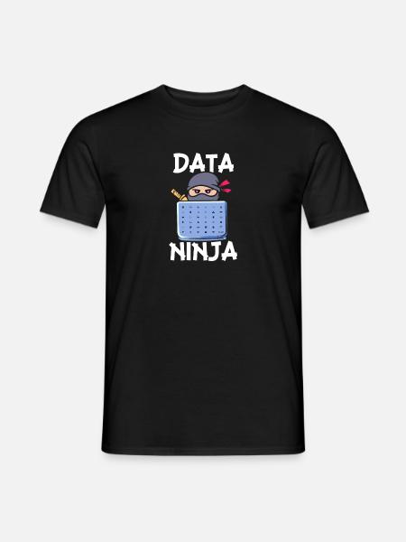 Data Ninja - Männer T-Shirt - Schwarz