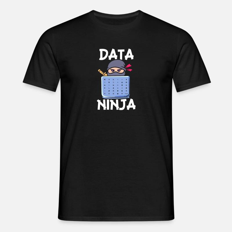 Data Ninja - Männer T-Shirt - Schwarz